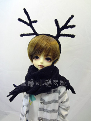 taobao agent Cat also BJD.SD1/6 1/4 1/3 SD17 Uncle Fat Baby Water Clothing Accessories Black Plush Rug Point Holes