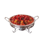 Столковое винное пламя из нержавеющей стали Storne Hotel Buffet Small Hot Pot Commercial Platform Wide Bid Patch Pot Wine Wood Furnace