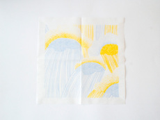 Салфетка/сумка 现货日本仓敷意匠 清新文艺食物拍摄道具 大雨 方形餐巾纸 20枚