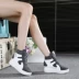 Thu đông 2018 cộng với giày cao nhung nữ nữ tăng giày thể thao thông thường phiên bản Hàn Quốc với giày đơn Velcro