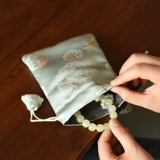 Высококлассная флисовая система хранения из грецкого ореха, тканевый мешок, сумка, кролик, ювелирное украшение, браслет, двухэтажная упаковка, с вышивкой