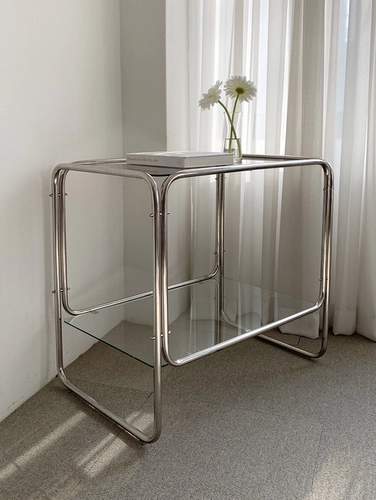 Мечта дом из нержавеющей стали Стеклянный журнальный столик