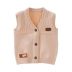 Bé vest mùa xuân và mùa thu chàng trai và cô gái vest áo len sơ sinh bé cardigan áo khoác cotton vest 0-1-2-3 tuổi
