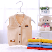 Bé vest mùa xuân và mùa thu chàng trai và cô gái vest áo len sơ sinh bé cardigan áo khoác cotton vest 0-1-2-3 tuổi