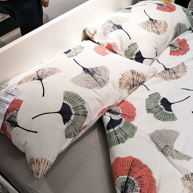 IKEA IKEA Tssea Pure Cotton Cotton Cotton Leaf Quilt and Pillow Case (No Sheets) Domestic Purchasing