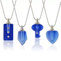 Тара, синяя бутылочка для эфирных масел, кварц, ожерелье, духи, детская подвеска