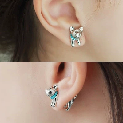 Импорт из Кореи дизайн двухсторонних серег, корейский стиль