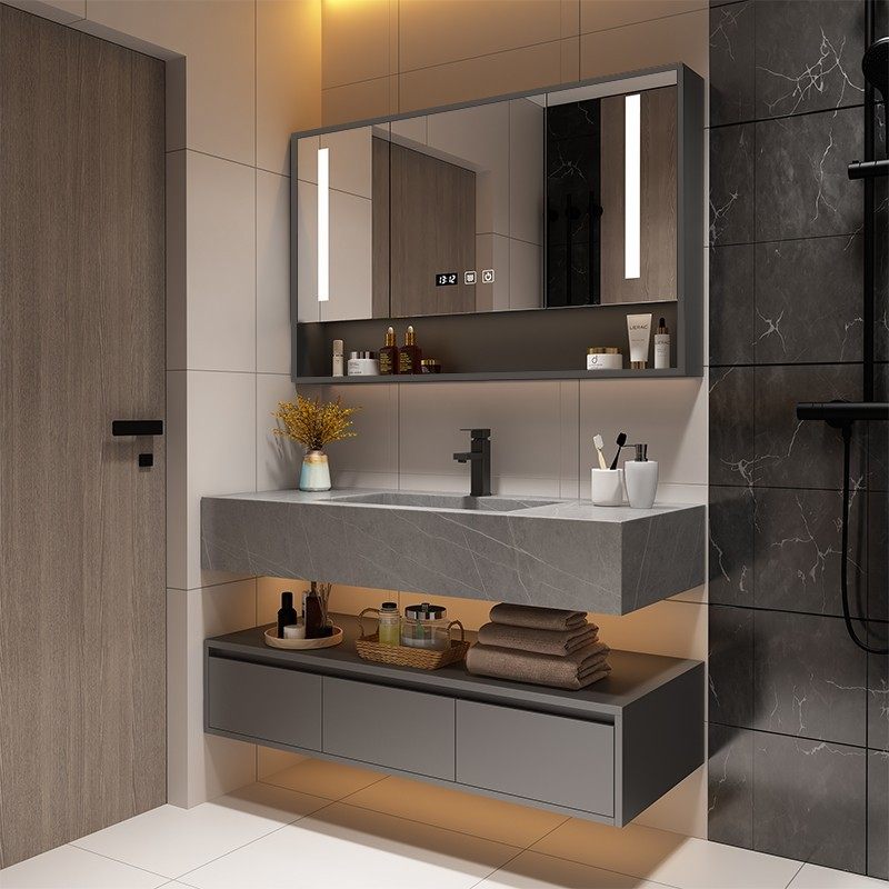 Tủ gương phòng tắm kết hợp tủ đựng đồ nhà tắm hiện đại tu guong lavabo