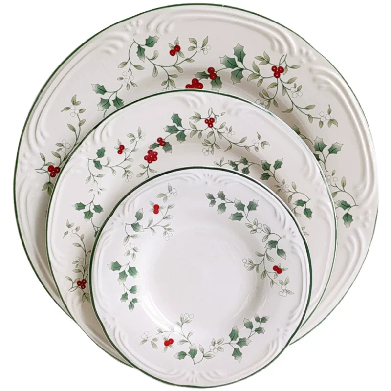 Выходной набор американской красной фруктовой кухонной мебели для дома Date Cup Marker Cup Big Fruit Disk Double-ears baking