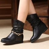 Martens, высокие демисезонные короткие сапоги для матери, большой размер, средней длины