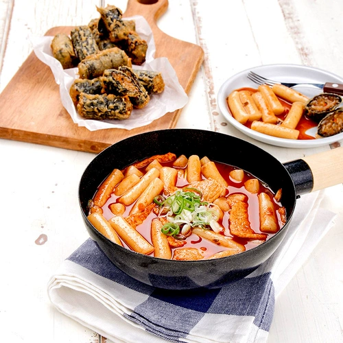 Pujia корейский рисовый пирог, жареный рисовый пирог, полоски рисового пирога быстрого приготовления, острый жареный рисовый пирог, горячий горшок, рисовый пирог ручной работы, 4 пакета