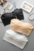 Nữ sinh trung học trắng chống chói với miếng đệm ngực bọc ngực ống băng lụa lót phía dưới dây đeo áo ngực - Ống Ống