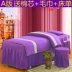 Cao cấp mới làm đẹp trải giường bốn mảnh tập massage cơ thể vật lý trị liệu khử trùng giường vuông đầu tròn ga bọc giường spa Trang bị tấm