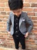2019 Quần áo trẻ em Hàn Quốc áo bé trai nam kẻ sọc mùa xuân và mùa thu mới bé trai phù hợp với trẻ em khoe váy nhỏ thủy triều - Áo khoác Áo khoác