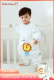 Детский демисезонный хлопковый спальный мешок, универсальная осенняя детская пижама на четыре сезона, увеличенная толщина