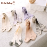 Детский комбинезон для новорожденных, хлопковые колготки, детские демисезонные удерживающие тепло носки для раннего возраста