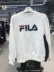 [Hàn Quốc Fila] áo thun cổ tròn logo áo thun thể thao tay dài FS2POA1001X - Thể thao lông cừu / jumper áo thun dài tay nam mùa đông Thể thao lông cừu / jumper