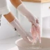 Găng Tay Làm Việc Nhà Màu Trắng Trong Suốt Giặt Nhựa PVC Chống Thấm Nước Hộ Gia Đình Vệ Sinh Nhà Bếp Nước Rửa Chén Chống Dầu Không Bẩn Tay găng tay không bột gang tay cao su 