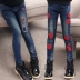 Mùa xuân 2019 bé gái quần jeans thu đông và quần bé gái mặc quần bút chì bé gái cộng với quần nhung chân quần thủy triều - Quần jean Quần jean