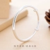 Glossy S925 Vòng tay bạc sterling Nữ sinh viên Hàn Quốc Sen Bạc Bracelet Nữ Vera Bạc Bracelet Joker Bạc Bracelet thạch anh tóc vàng Vòng đeo tay Cuff