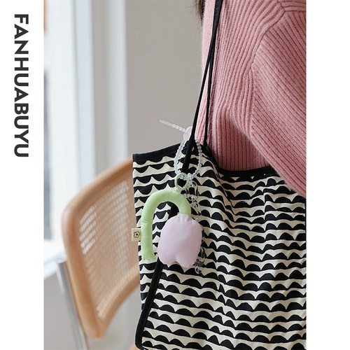 Сливочный аксессуар на рюкзак, милая подвеска, украшение на сумку, ткань, брелок