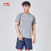 Xuân 2019 sản phẩm mới Li Ning phù hợp với đào tạo toàn diện quần short thể thao nam tay ngắn màu quần short cổ tròn mặc giản dị - Thể thao sau Thể thao sau