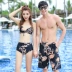 Cặp vợ chồng Hàn Quốc đồ bơi cặp đôi bikini đi biển bikini ba mảnh ngực nhỏ thu thập váy dài áo tắm phụ nữ