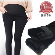 Bà bầu quần legging mùa đông 2018 mới cao eo có thể điều chỉnh nâng chân quần mặc cộng với nhung 322D5157