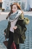 Áo khoác len nữ ngắn đoạn mùa đông bf lỏng phiên bản Hàn Quốc của chiếc áo choàng lông lớn cổ áo thắt lưng áo len học sinh nhỏ - Accentuated eo áo