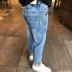 2019 mới mùa xuân và mùa hè quần áo trẻ em quần denim chân phiên bản Hàn Quốc của trẻ nhỏ tự tu luyện kéo dài thủy triều - Quần jean Quần jean