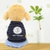 Quần áo cho chó mùa xuân và mùa hè Quần áo thú cưng Teddy VIP hơn Xiong Xue Nai Rui Bomei kẻ sọc quần áo thú cưng denim bốn chân - Quần áo & phụ kiện thú cưng