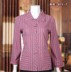 Trung niên nữ mùa xuân và mùa hè dài tay áo 50-60 tuổi mẹ nạp plaid kích thước lớn áo sơ mi cotton cũ áo kiểu nữ tuổi 50 Quần áo của mẹ