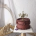 Trang trí bánh sinh nhật in net đỏ retro Châu Âu nhỏ nến giữ trang trí nướng tráng miệng bàn nến cắm - Trang trí nội thất