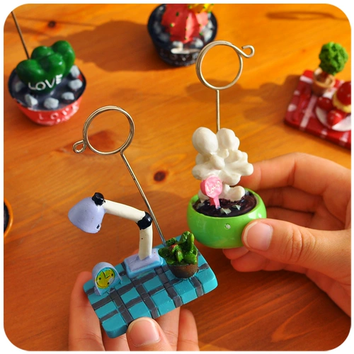 Фотография, картхолдер для визитных карточек, мультяшная настольная заметка