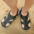 Của nam giới mùa hè chân với dép gót chân và dép nhựa nhẹ bãi biển giày của nam giới cá tính dép chống trượt lội xu hướng Sandal