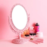 Настольное двусторонное розовое крутящиеся зеркало для школьников для принцессы