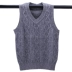 Teen len vest V-cổ xu hướng trai cashmere đan áo len không tay áo len vest vest vest công sở nam Dệt kim Vest