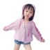 Trẻ em của quần áo chống nắng cô gái 2018 mùa hè trẻ em mới của quần áo chống nắng áo khoác nữ bé Hàn Quốc phiên bản của quần áo da mỏng