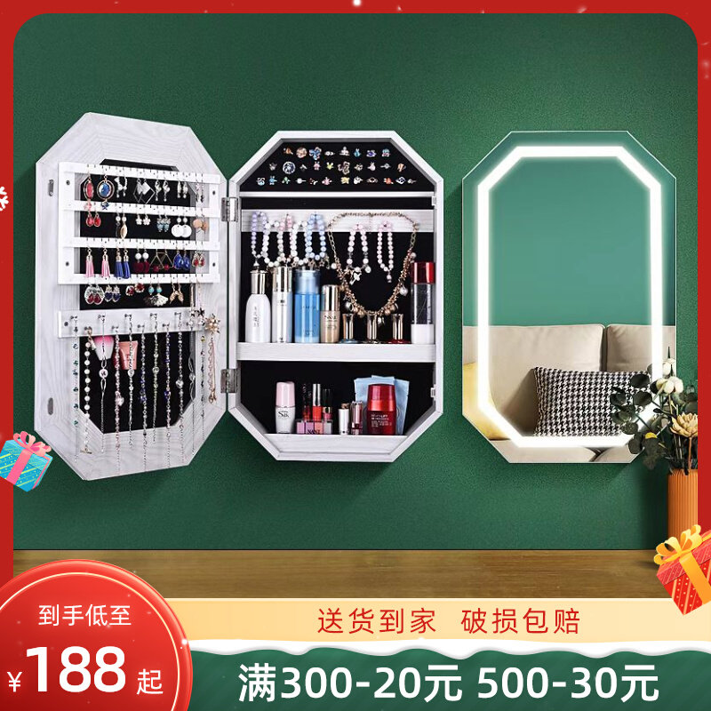 tủ gương trang điểm Gương Tủ Treo Tường Có Đèn Led Gương Tủ Vừa Trang Điểm Vừa Đựng Đồ Trang Sức tủ gương treo tường