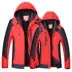 Mùa đông cộng với nhung dày vài mô hình tấn công áo khoác nam windproof không thấm nước ấm mùa đông câu cá leo núi overalls
