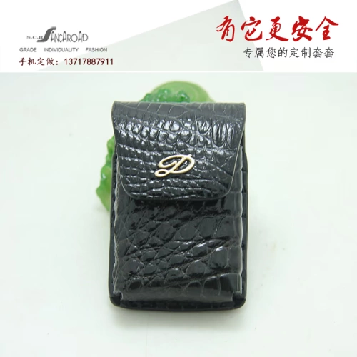 Зажигалка ручной работы, модный универсальный защитный чехол, крокодил, из натуральной кожи, защита при падении