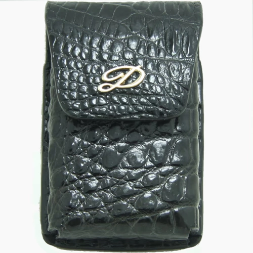 Зажигалка ручной работы, модный универсальный защитный чехол, крокодил, из натуральной кожи, защита при падении