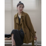 Длинный дизайнерский осенний плащ, кардиган, куртка, в корейском стиле