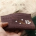 Khăn tay bằng vải cotton thấm nước kaki dày đặt trà nghi lễ trà phụ kiện khăn trải bàn trà thêu vải phong cách Nhật Bản