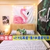 Bắc âu lá chuối tấm thảm dây buộc ins nền vải Hàn Quốc trang trí phòng tấm thảm cạnh giường ngủ tường treo sơn trang trí
