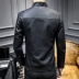 Áo khoác da nam mới 2018 đẹp trai quần áo áo khoác nam cộng với nhung giả da Slim thanh niên mặc phổ biến