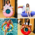 Flamingo Unicorn Donut Dày Inflatable Swim Nhẫn Nam Giới Trưởng Thành và Phụ Nữ Trẻ Em Nách Vòng Tròn Phao Cứu Sinh phao tắm cho trẻ sơ sinh Cao su nổi