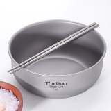 Титановый ремесленник на открытом воздухе Pure Titanium Soup Pot Pot Pot 1,6 л. Большой пропускной