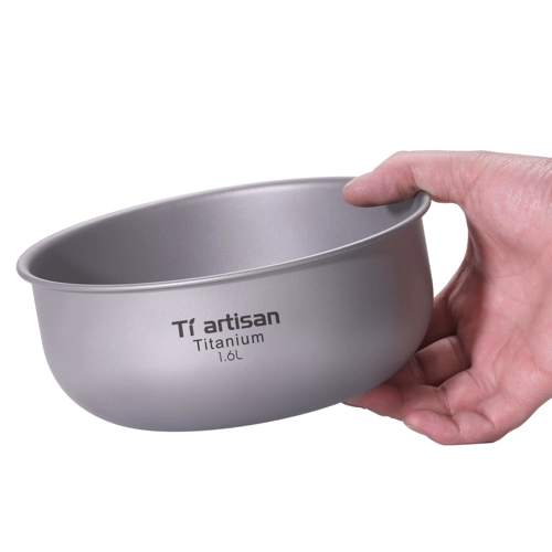 Титановый ремесленник на открытом воздухе Pure Titanium Soup Pot Pot Pot 1,6 л. Большой пропускной