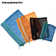TRANPATH Ví lưới nylon Ví 4 mảnh Túi đựng hộ chiếu Tài liệu Túi đựng Túi giặt Túi lưu trữ Tối